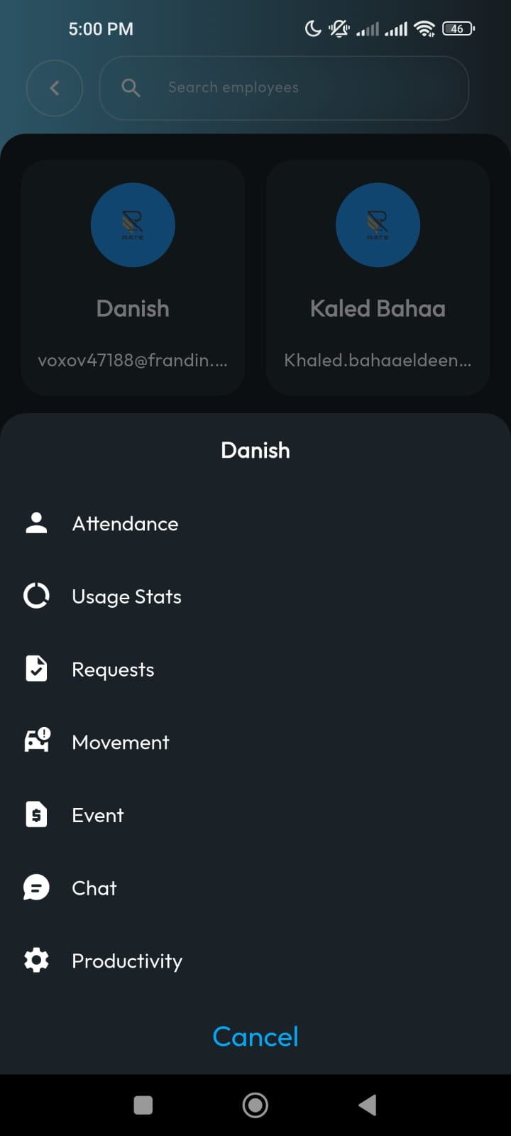 RateOp mobile app screen 22